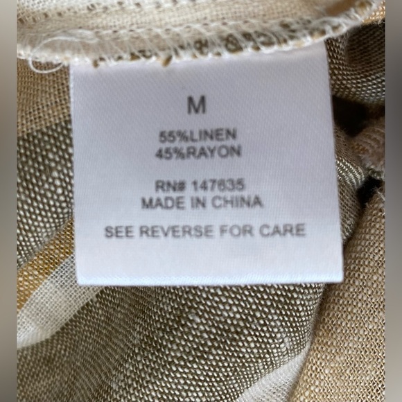 NWT Romeo+ Juliet Linen Blend Tie Back Striped Wide Leg Jumpsuit Size M - Picture 14 of 14